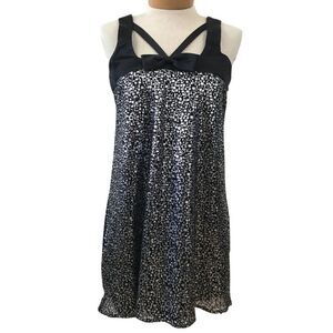 Voom by Joy Han black‎ & silver cocktail dress